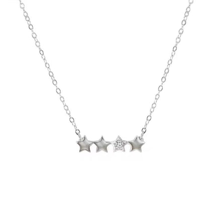 925 Sterling Silver Stars Necklace